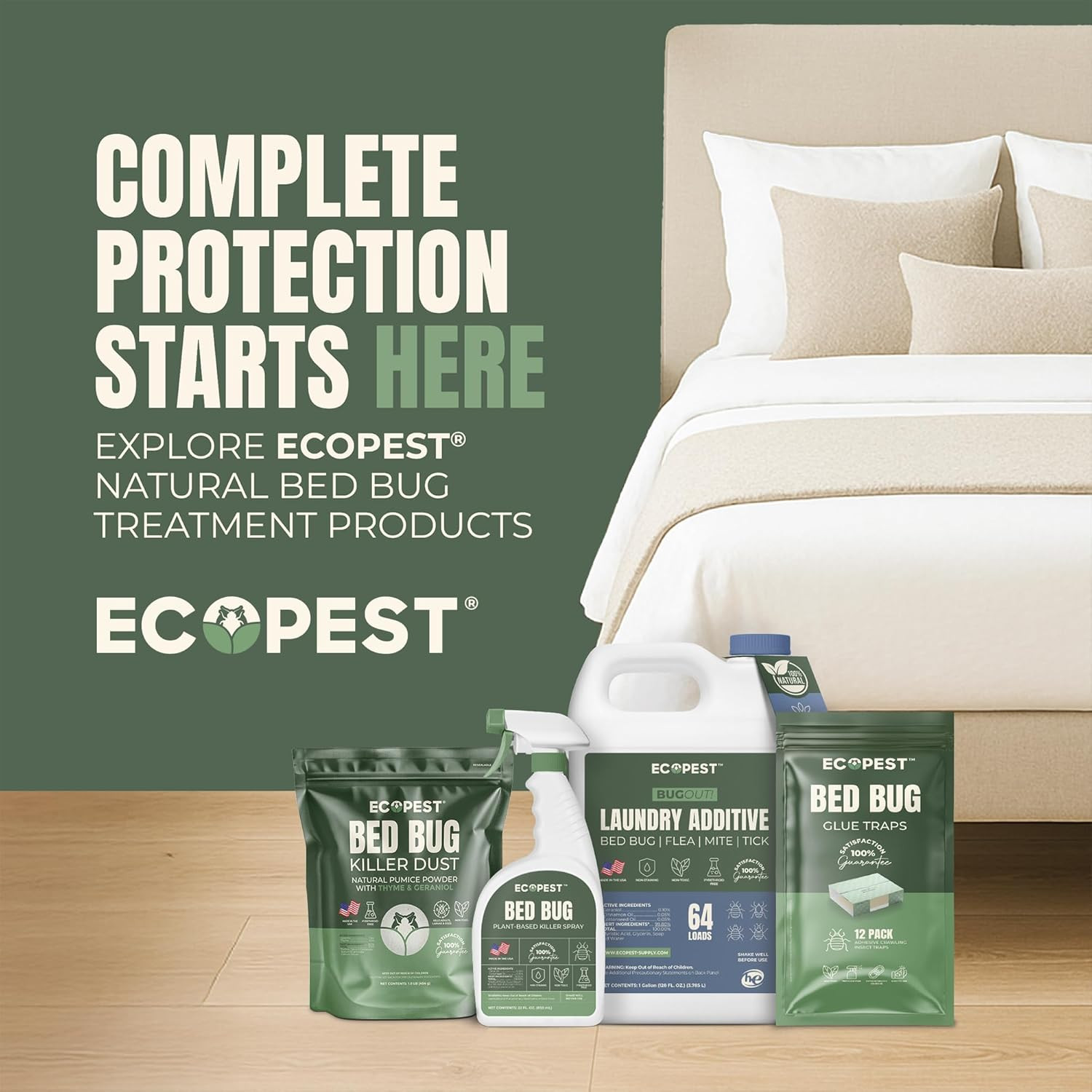 Bed Bug Interceptors – 4 Pack | Bed Bug Blocker (Pro) Interceptor Traps | Insect