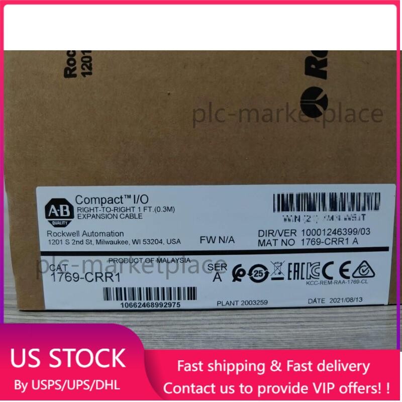 NEW AB 1769-CRR1 CompactLogix Right-To-Right Cable Surplus SEALED US Free Tax