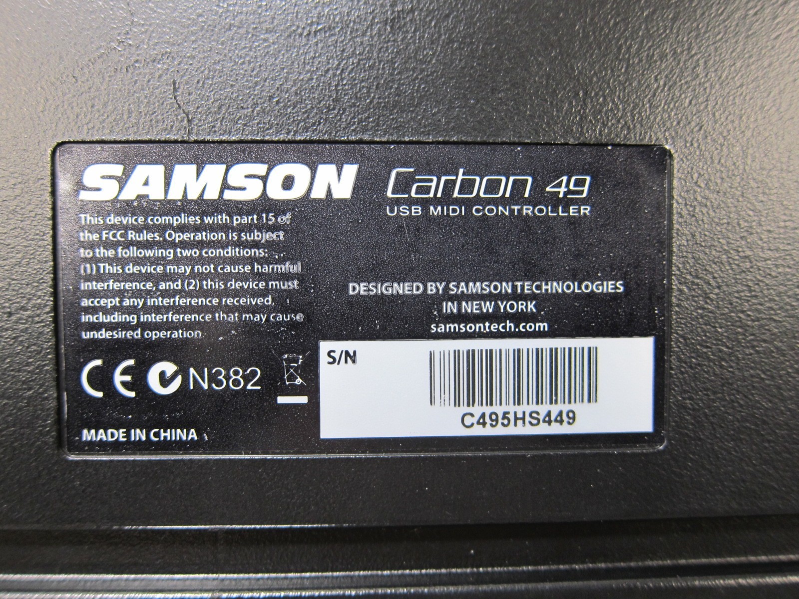 Samson Carbon 49 USB Midi Controller Keyboard - TESTED