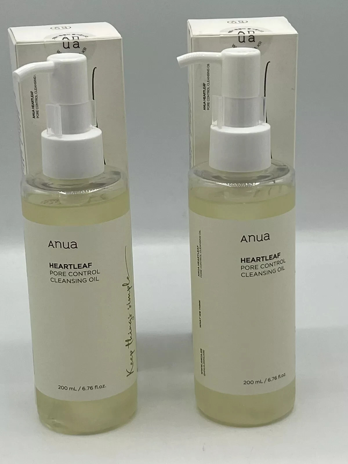 2 pack - Anua Heartleaf Pore Control Cleansing Oil 200ml - exp 2026