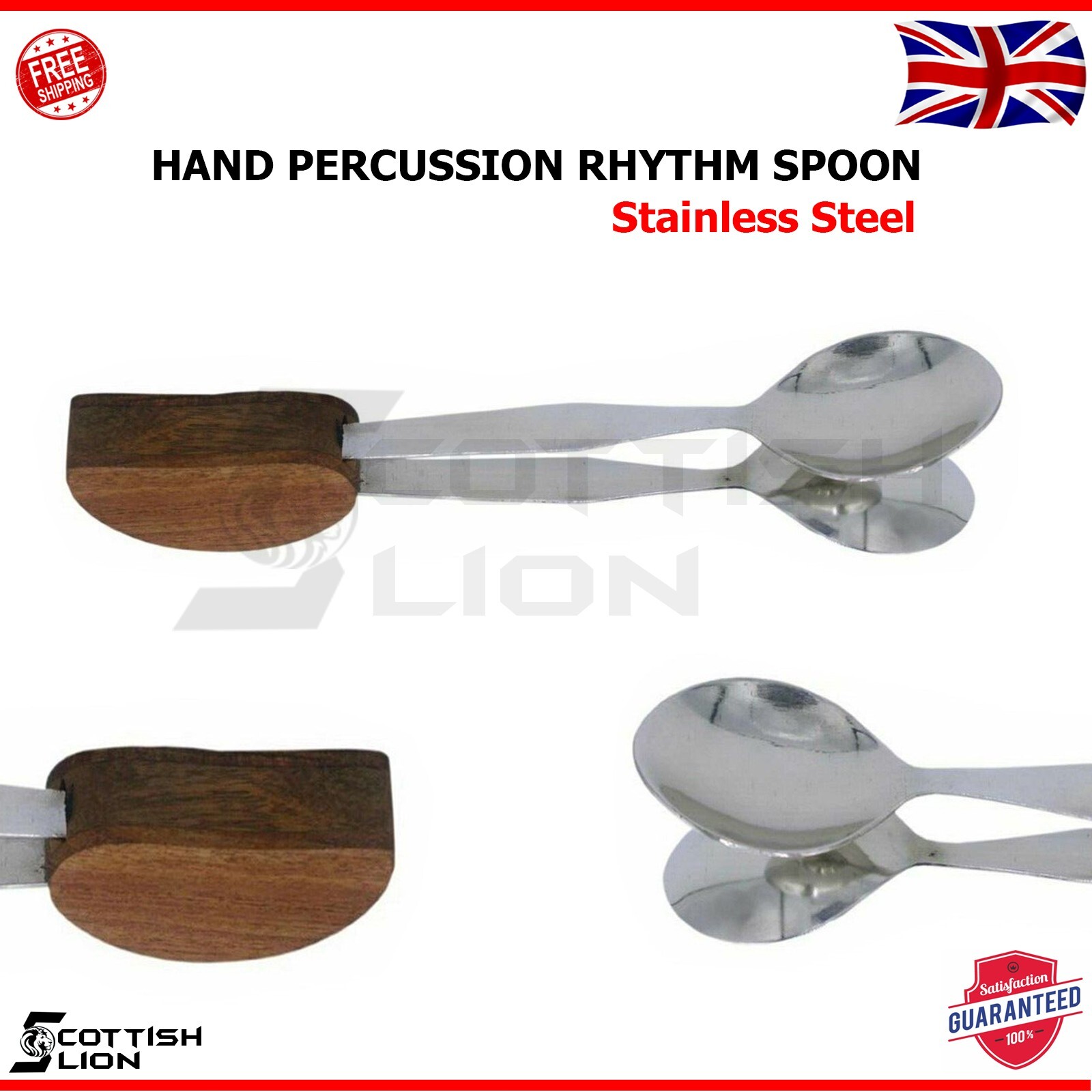 Traditional Irish Hand Percussion Folk Session Stainless Steel Musical Spoons