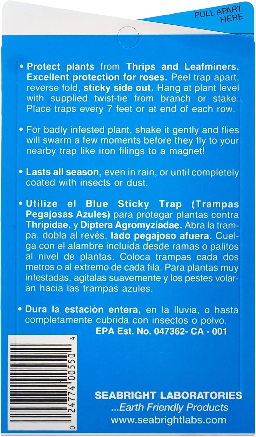 STICKY THRIP LEAFMINER TRAP 5 Count Control Pests Long Lasting Weatherproof