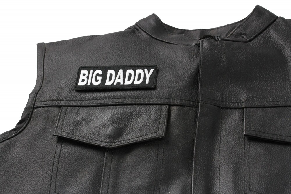 Embroidered Iron-On Patch, Big Daddy, 4" x 1.5"