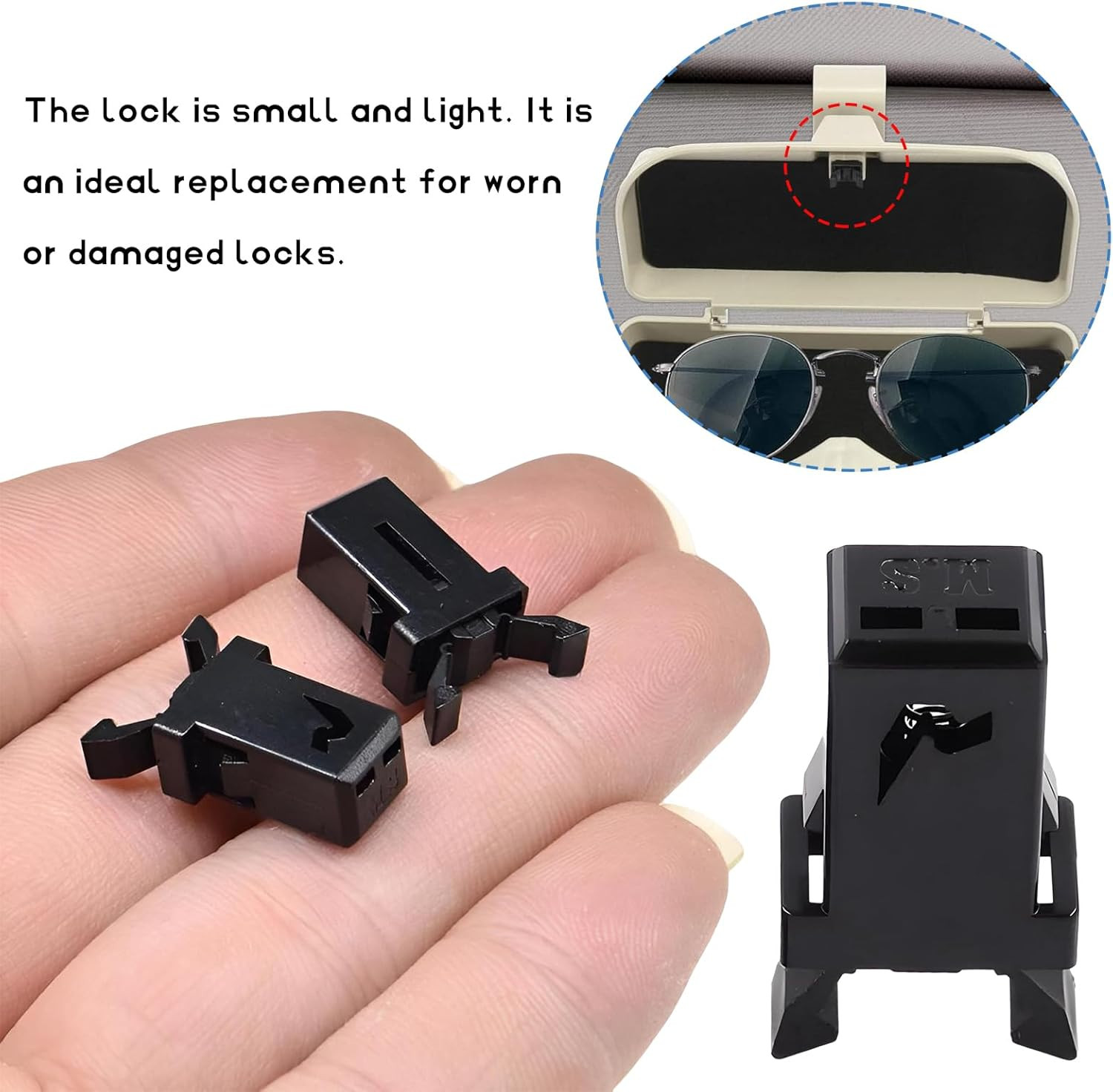 2 PCS Car Sunglasses Holder Catch Latch, Trash Can Lock Self Locking Switch Repl