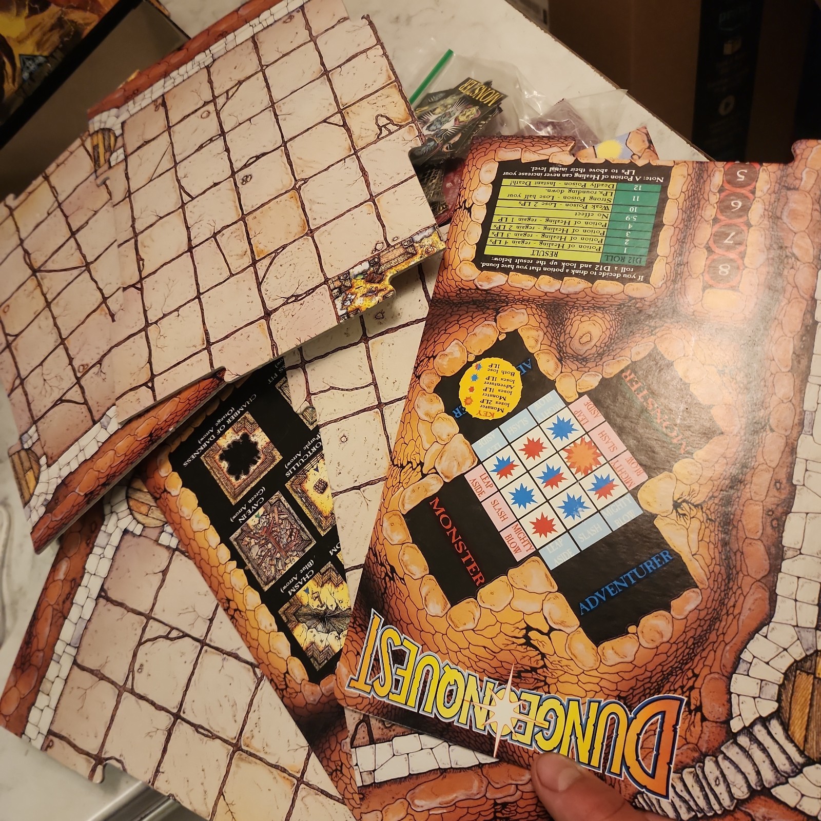 VTG 1987 Games Workshop DUNGEONQUEST Board Game Talisman NEAR COMPLETE - Read
