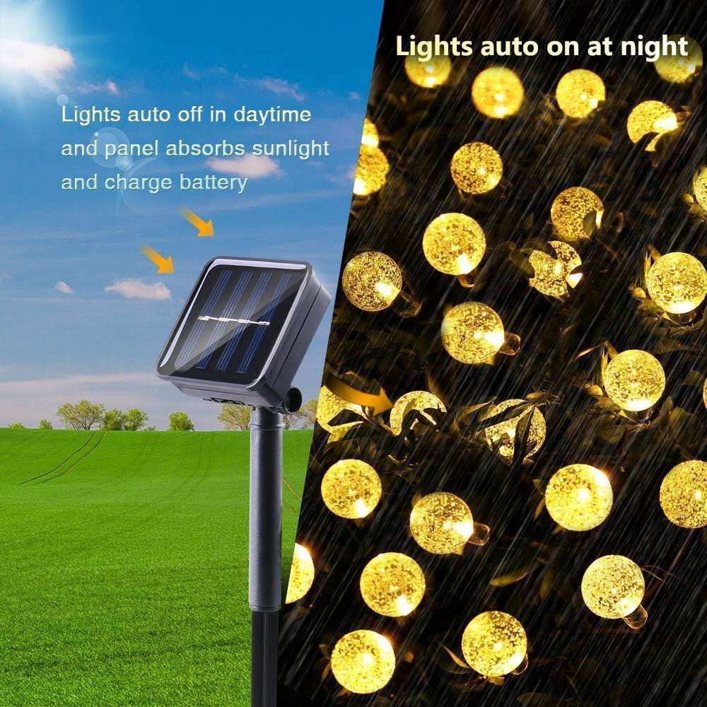 Solar String Lights Outdoor, 36ft 60 LED Globe String Light with 8 Mode, Wate...