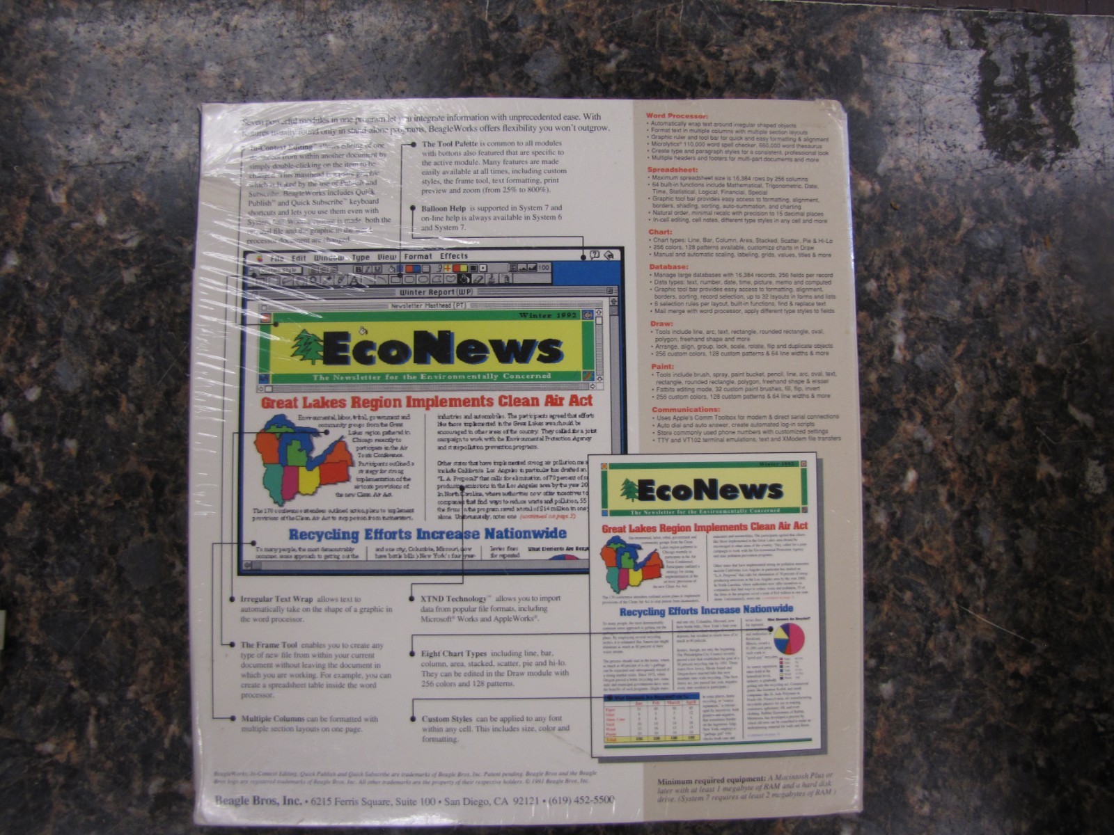 NEW SEALED 1991 Beagle Bros Software Beagle Works For Apple Macintosh Computers
