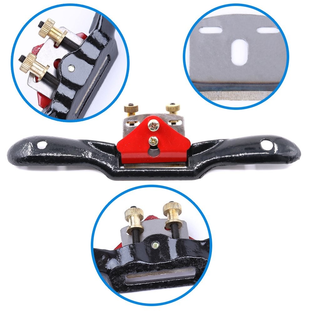 10'' Adjustable SpokeShave with Flat Base, Metal Blade Hand Tool Perfect for ...