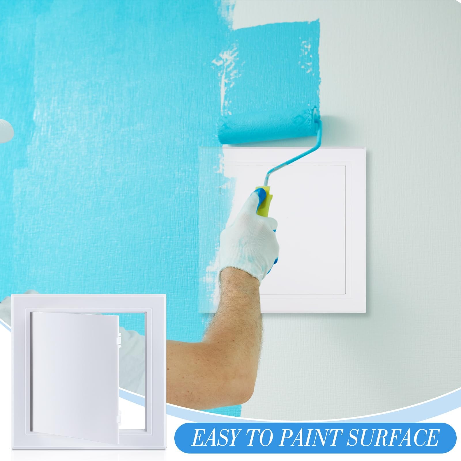 2 Pack 8 x 8 Plastic Plumbing Access Panel for Drywall, Door Electrical Cover...