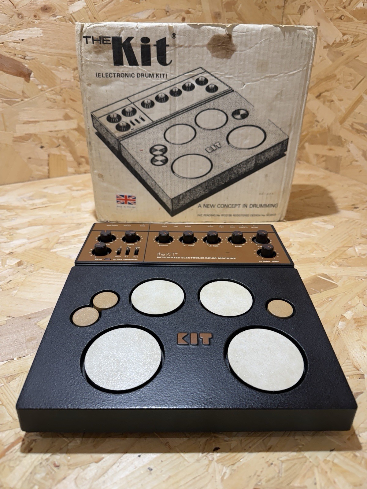 Vintage 1980s MPC The Kit Analogue Drum Machine Synthesizer Pads w/Orig Box