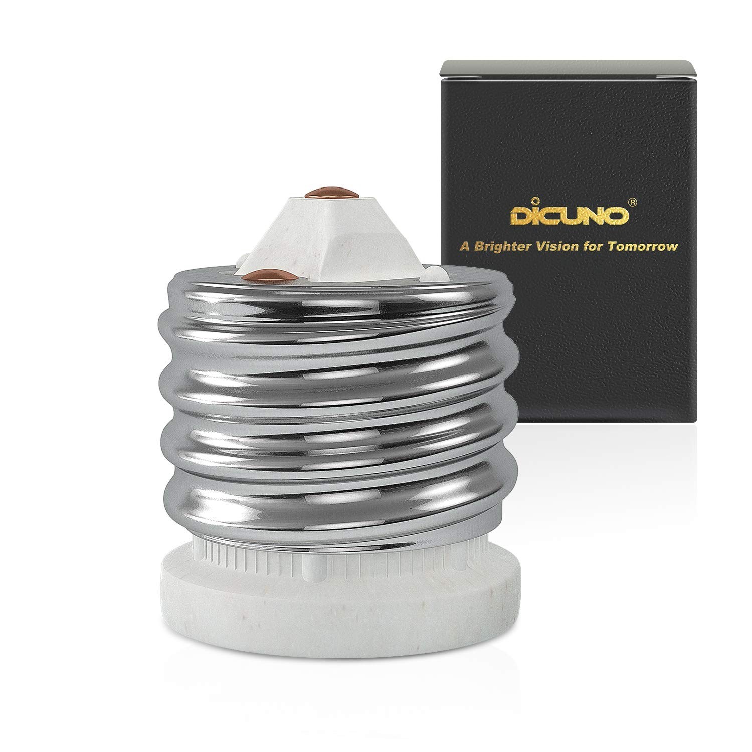 E39 to E26 Socket Converter, Ceramic Mogul E39 to Standard Medium E26 Light B...