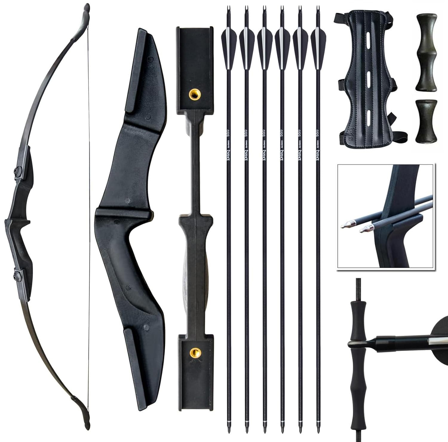 Archery Bow for Adult Beginner, Left and Right Handed Recurve Bow and Arrow 2...