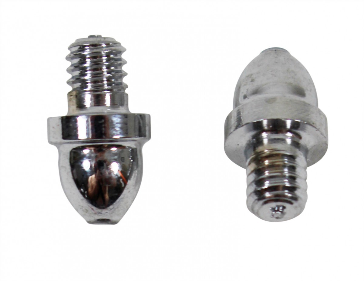 Door Hinges Bright Chrome Med Helmet Hinge Finial Pair | Renovator's Supply