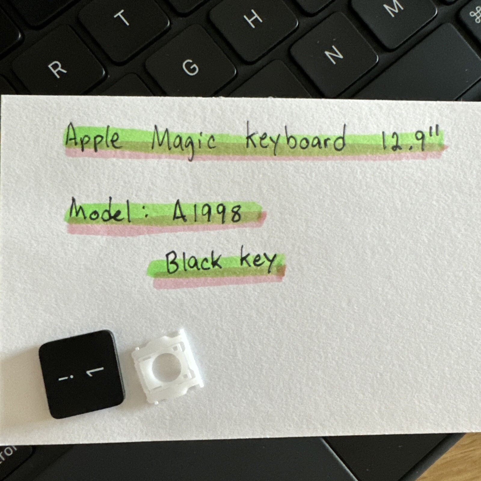 Replacement Keys For A1998 iPad Apple Magic Keyboard 12.9" Black Individual Key