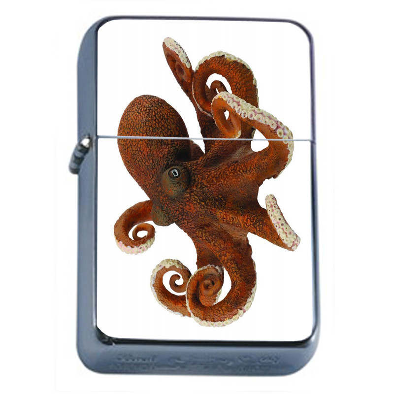 Sea Life D9 Flip Top Oil Lighter Wind Resistant