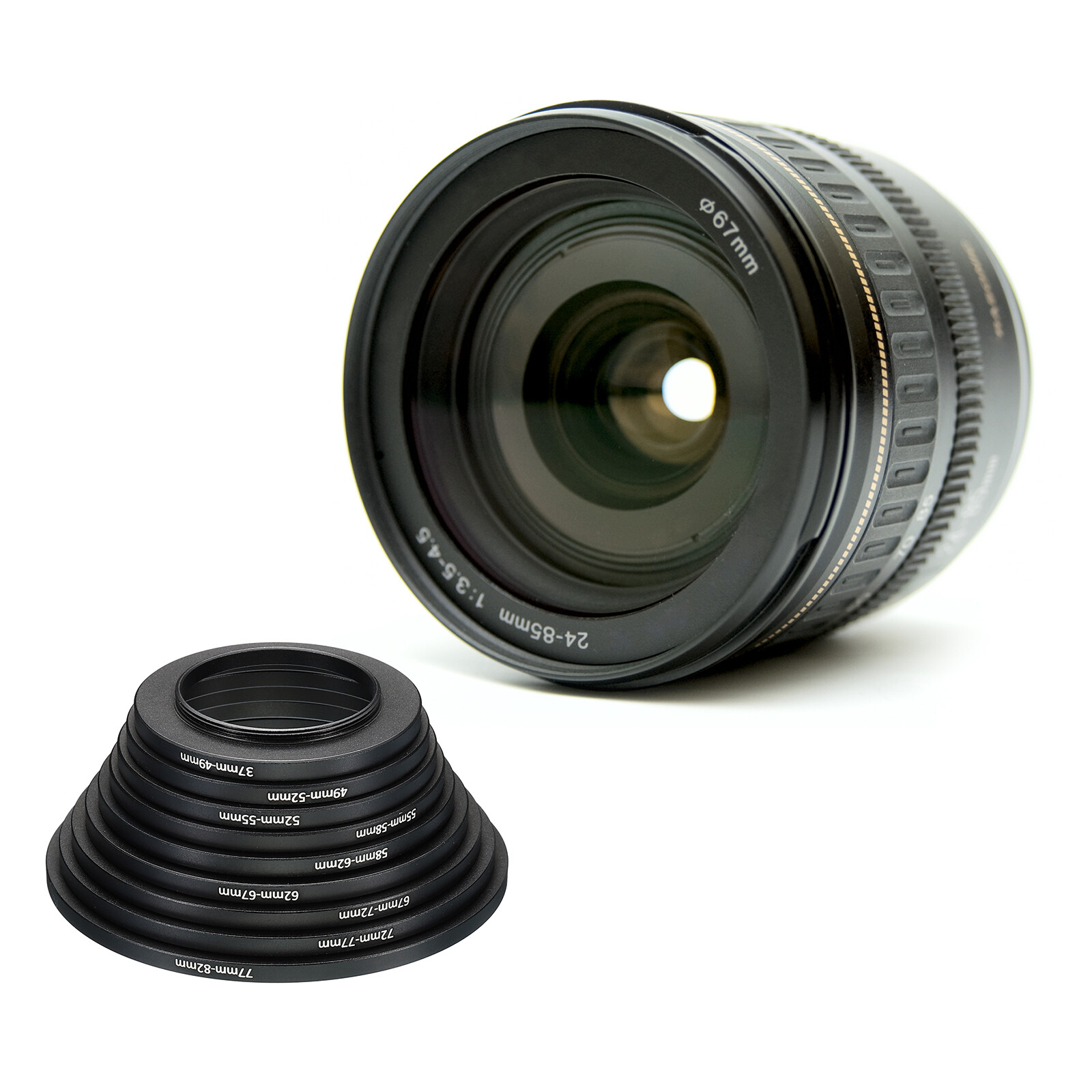 Camera Lens Set Up Rings 9 Pack Set Lens Filter Adapter Ring Accessories