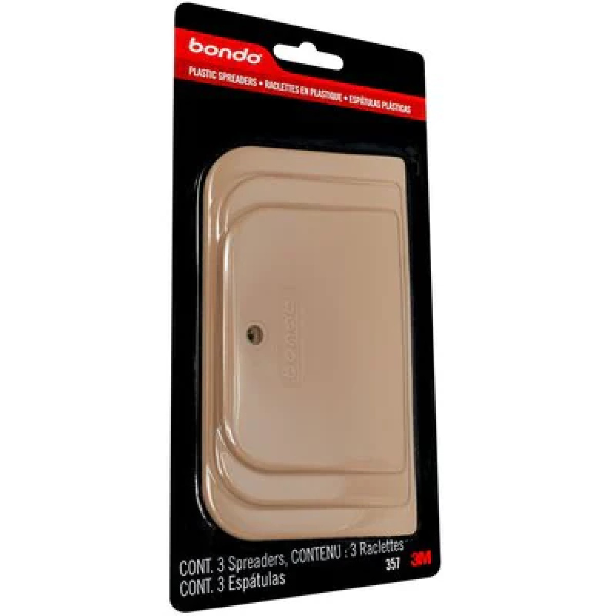 3M Bondo Spreader, Variety Pack - 3 Sizes, 00357, 3 per pack, 1 pack