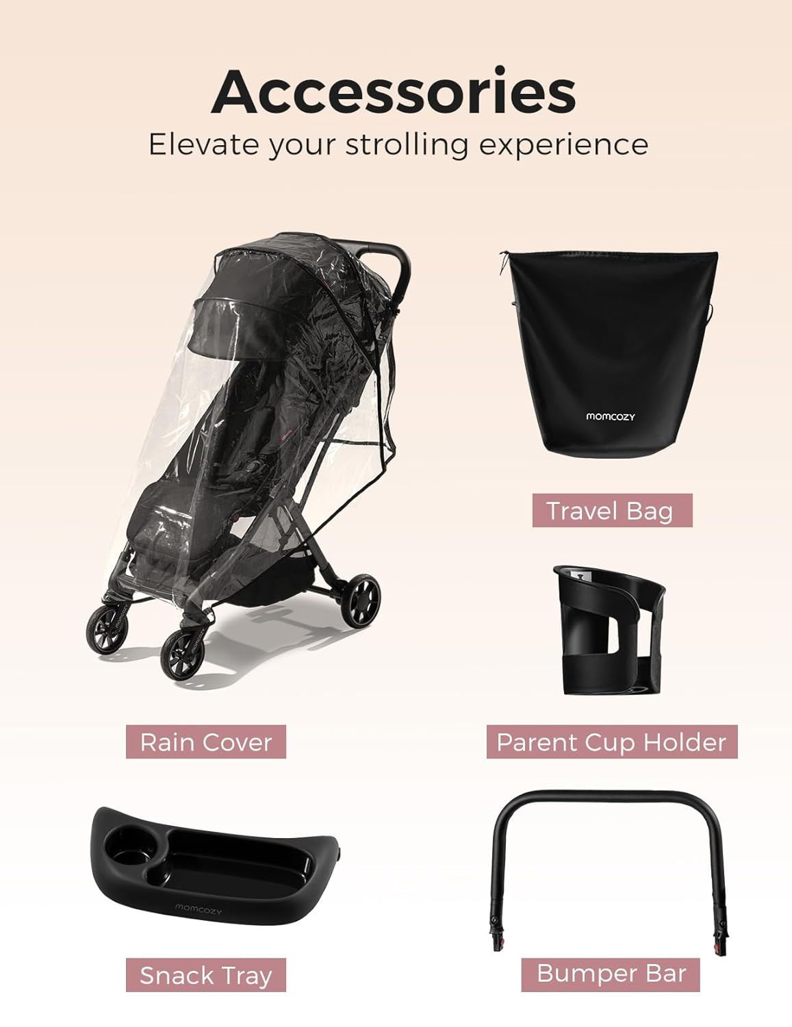 Clickgo Lightweight Stroller, Compact Travel Stroller for Airplane with One-Clic