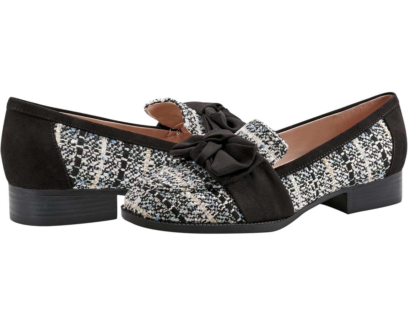 Bandolino Lindio Loafers Women's US 7 Black Round Toe Comfort Shoes HTAT856