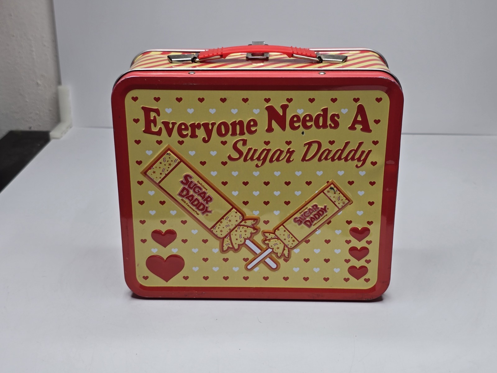 EVERYONE NEEDS A SUGAR DADDY Metal Lunch Box Tin Pail Loungefly 2010