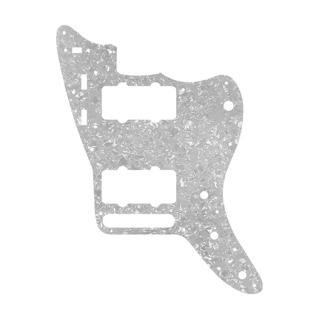 Jazzmaster Pickguard 13-Hole for Fender USA & MIM - 4-Ply White Pearl