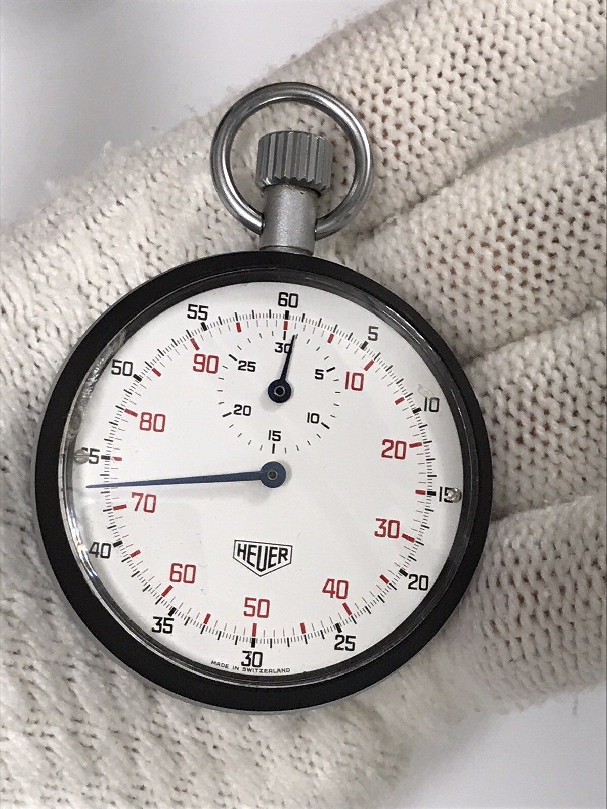 HEUER STOP WATCH LEONIDAS VINTAGE MANUAL CAL.7700 SWISS MADE 53mm