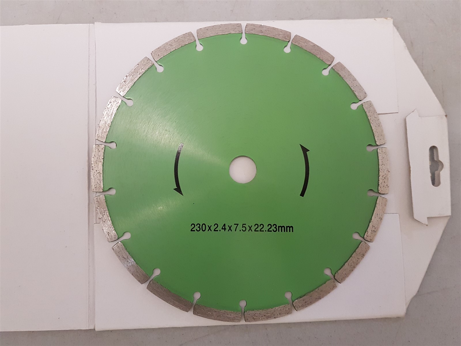 Unbranded 23cm (9") Sectioned Diamond Tip (Concrete?) Demolition Saw Blade - New