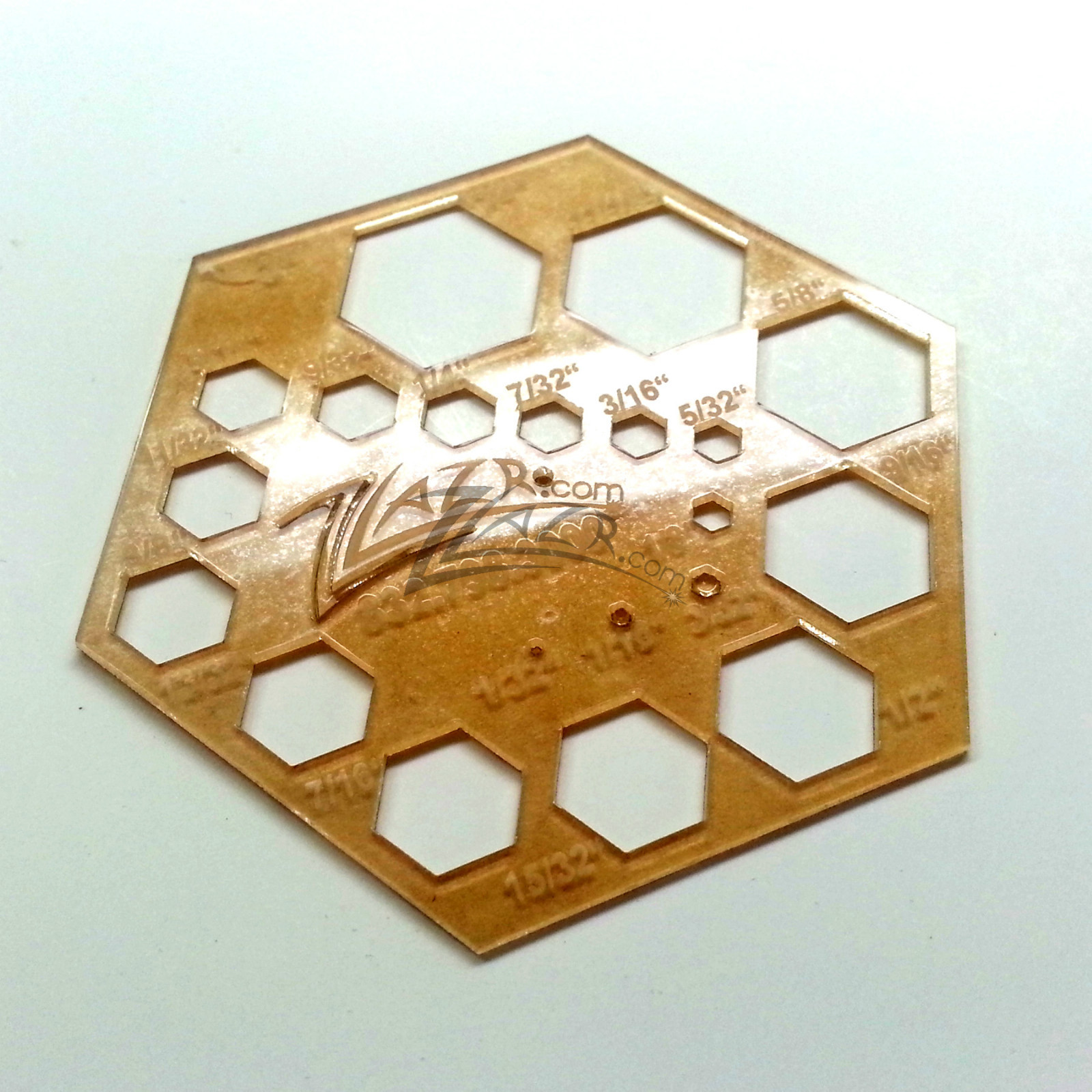 3"x1/32" Clear Acrylic Hexagon Hole Guide Template Plastic Draw Stencil Quilting