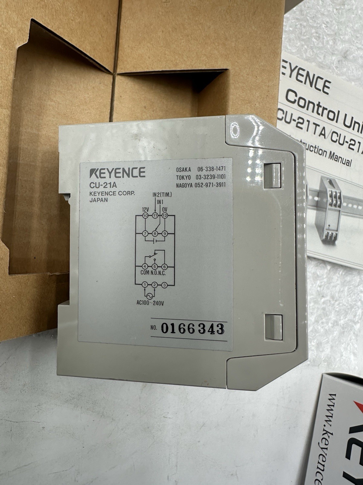 Keyence CU-21A Sensor Control Unit- New, Open Box
