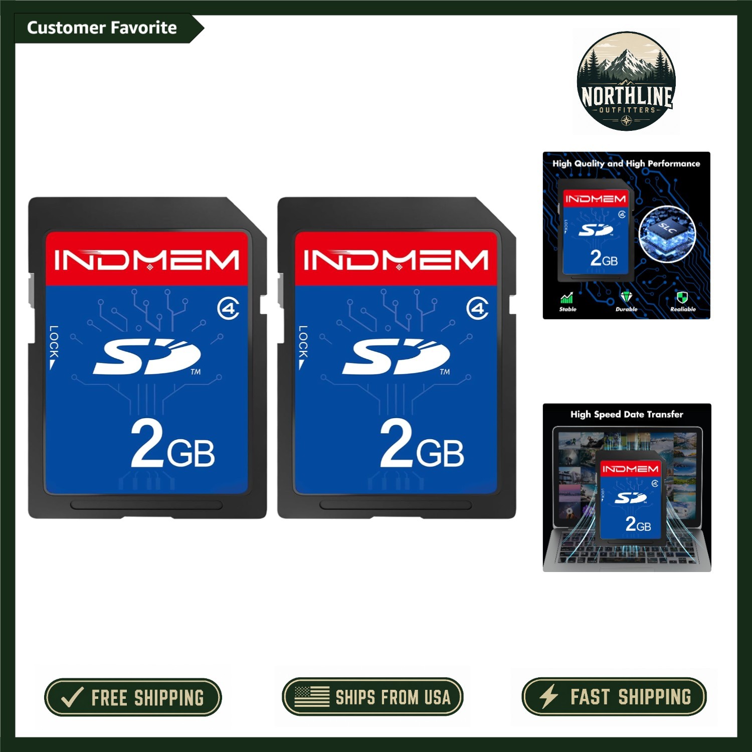 Dual Pack 2GB Class 4 SD Cards - Versatile and Lightweight Memory for Devices