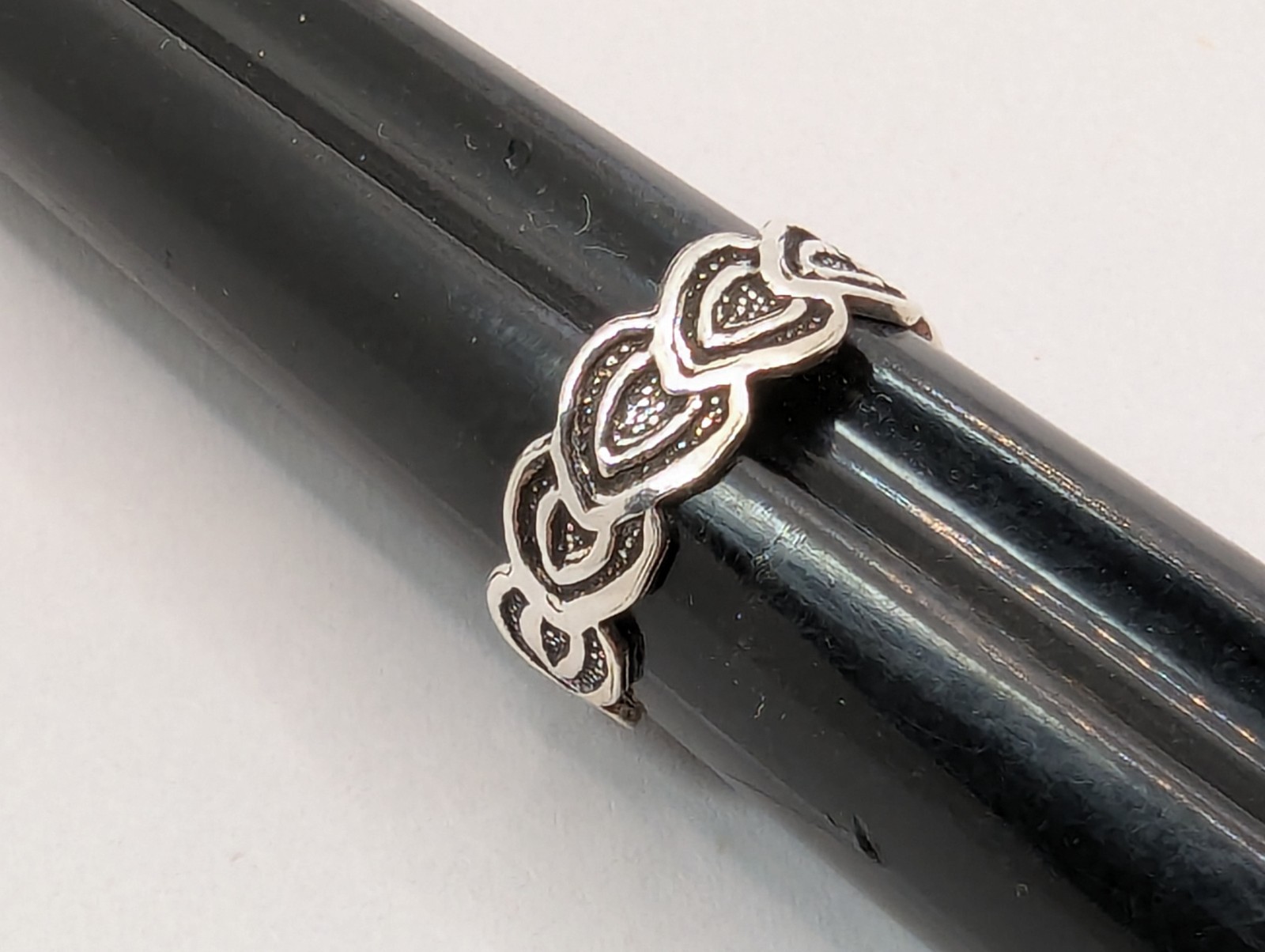 Sterling Silver Toe Ring. Hearts Design. Adjustable Size. 925 Sterling Silver