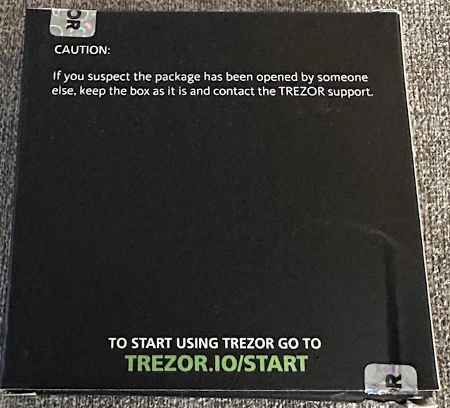 Trezor One Hardware Wallet Black