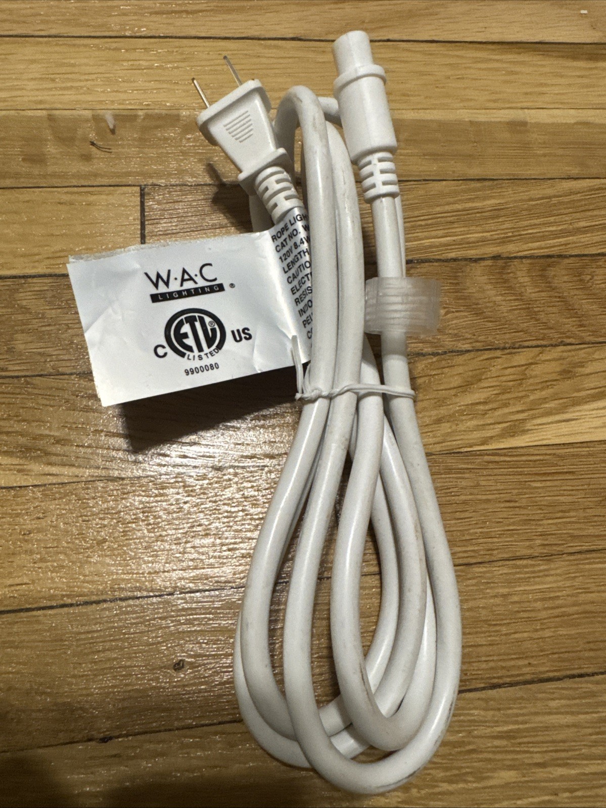 Pair Of WAC Lighting 120V ETL-Listed Rope Light Power Cords In White