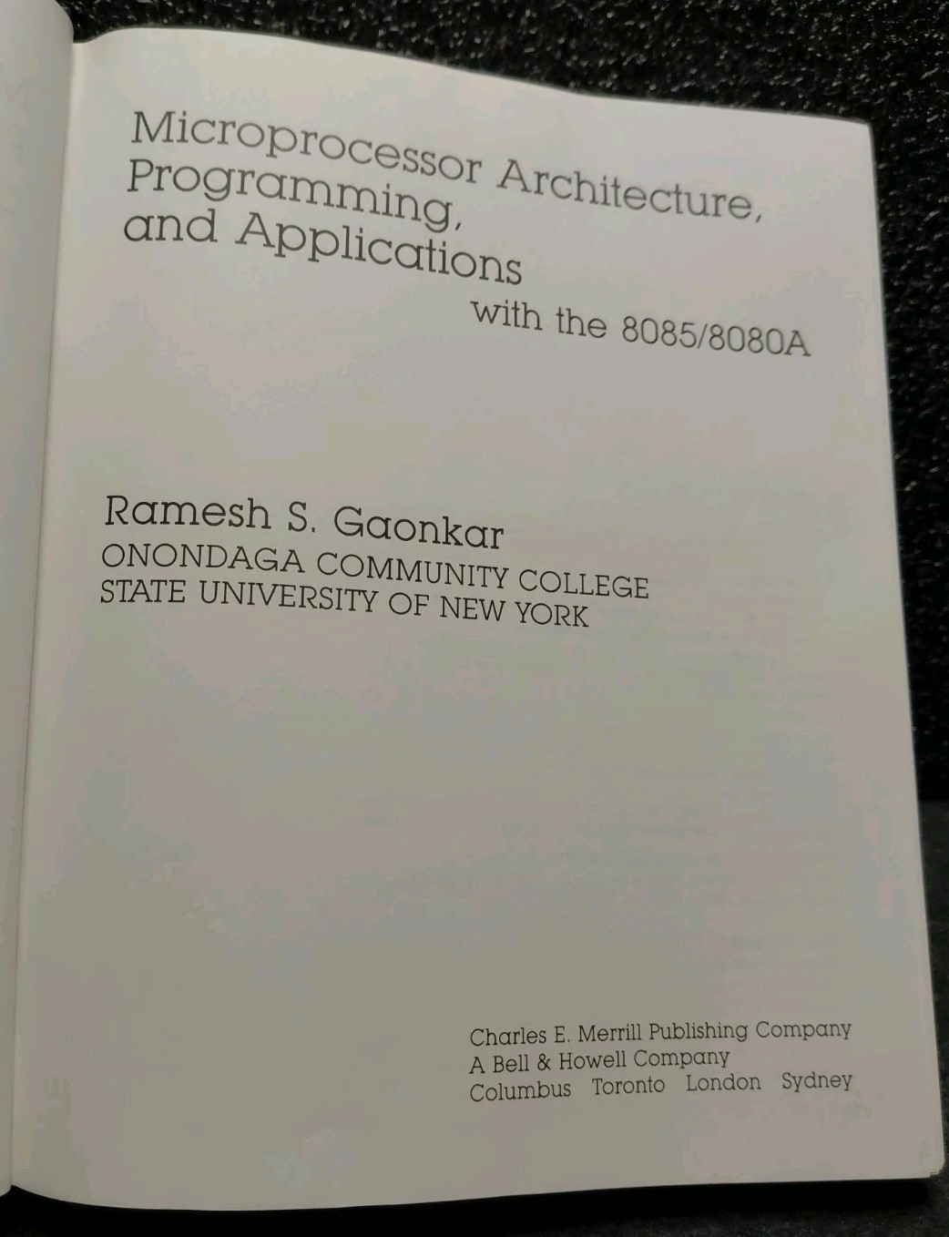 Microprocessors Architecture Programming & Applications 8085 8080A Hardback
