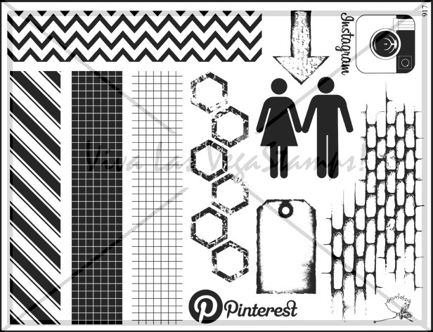 Unmounted Rubber Stamp Plate, Unmounted/Uncut Pink Rubber Stamps