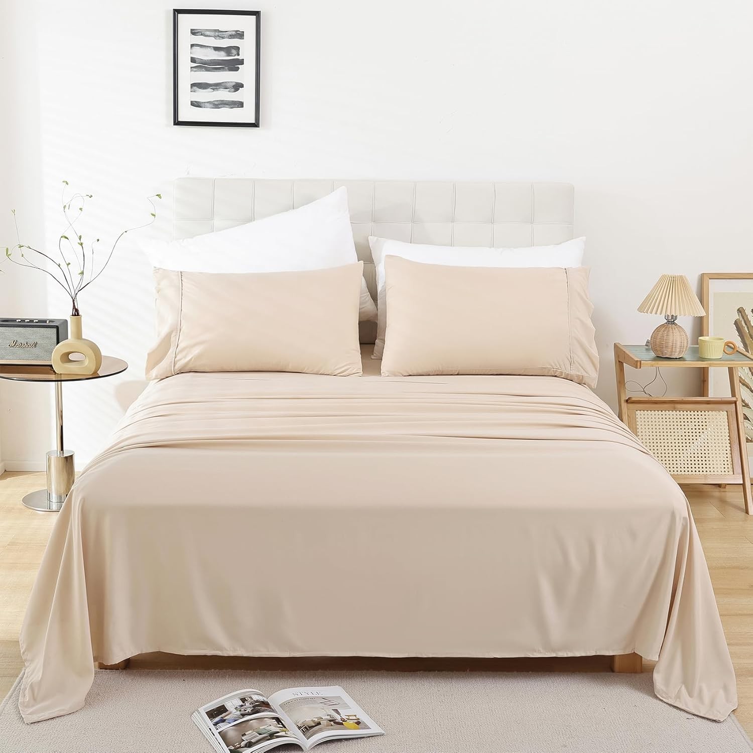 Twin Sheet Set 3 Piece Bed Sheets Twin Size Bed Extra Soft Breathable Deep