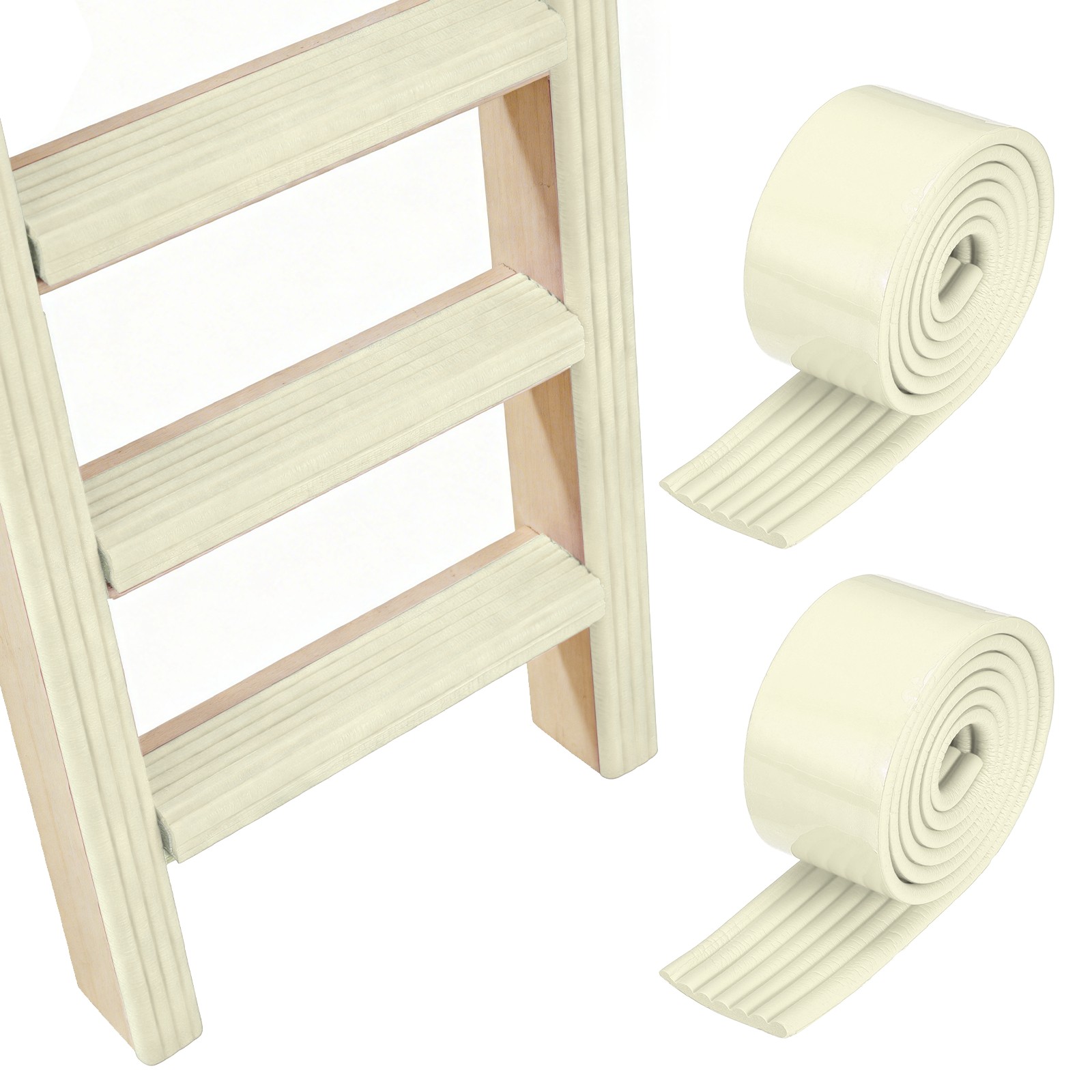 Bunk Bed Ladder Pad, (2m/6.5 Ft, White)(2 Pcs), Bunk Bed Step Foam Padding