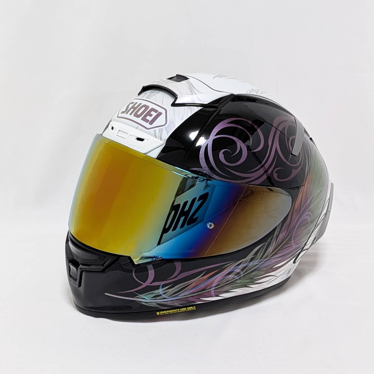 SHOEI X-14 KUJAKU TC-10 XL Rare Discontinued Full Face Helmet w/Mirror Free Ship