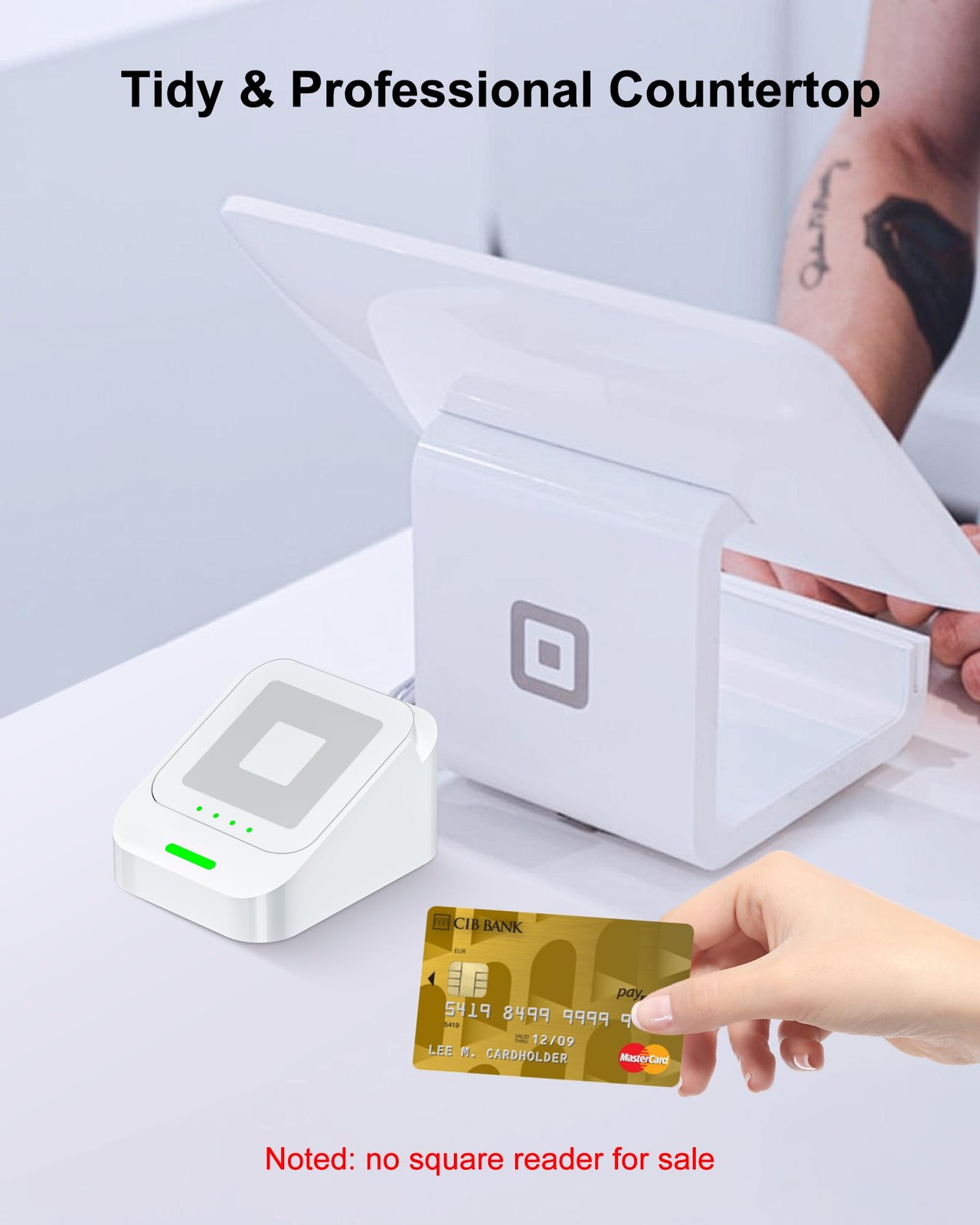 2nd-Gen Square Card Reader Stand for Square Reader Dock 2nd Generation POS S...