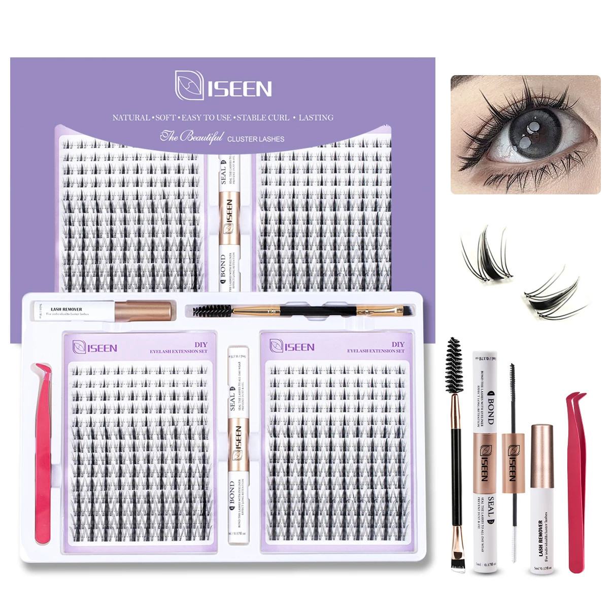 Eyelashes Cluster Cat Eye Lashes Natural long Lashes Individual Lashes Mixed Len
