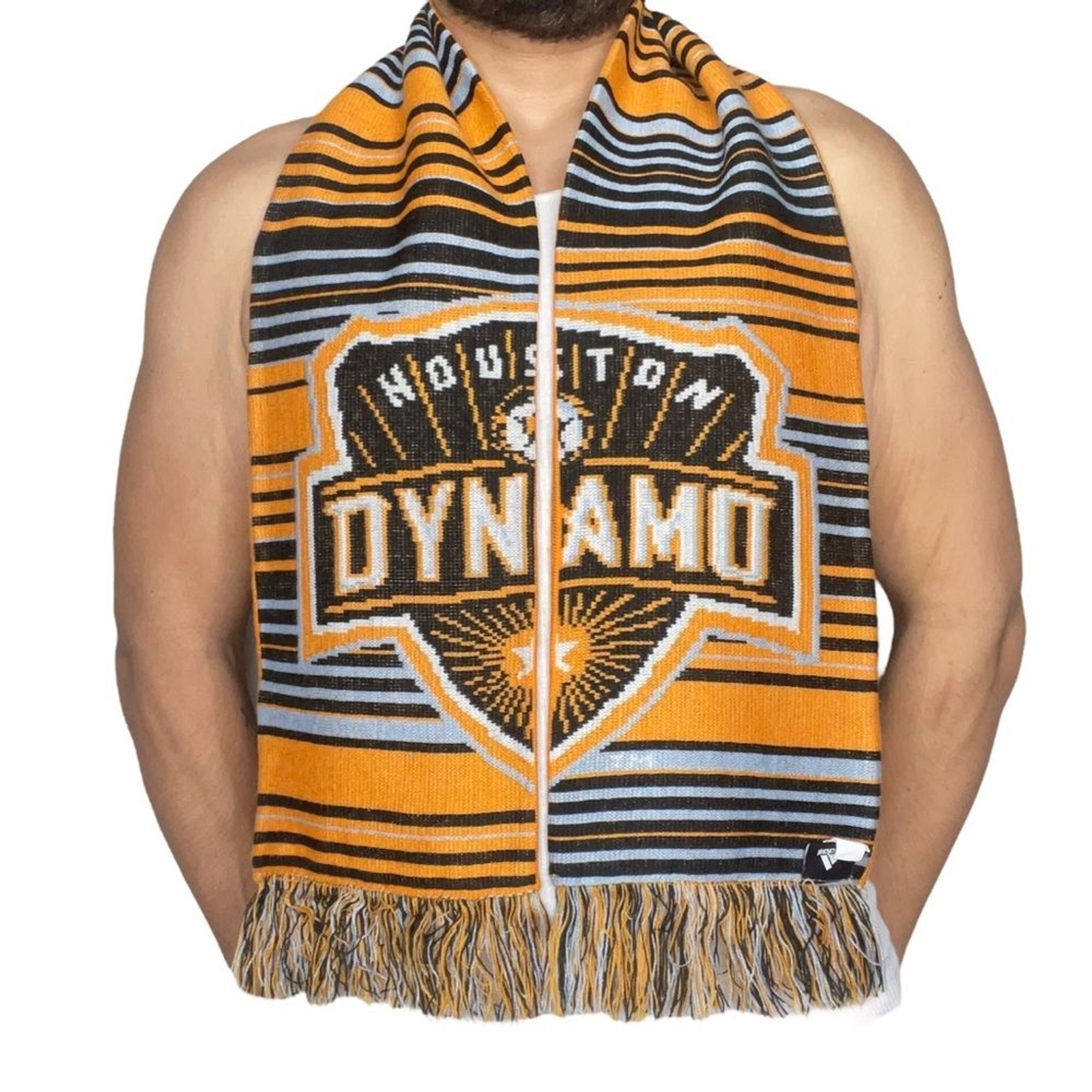 Adidas Major League Soccer MLS Houston Dynamo Soccer Scarf Orange 56" Long