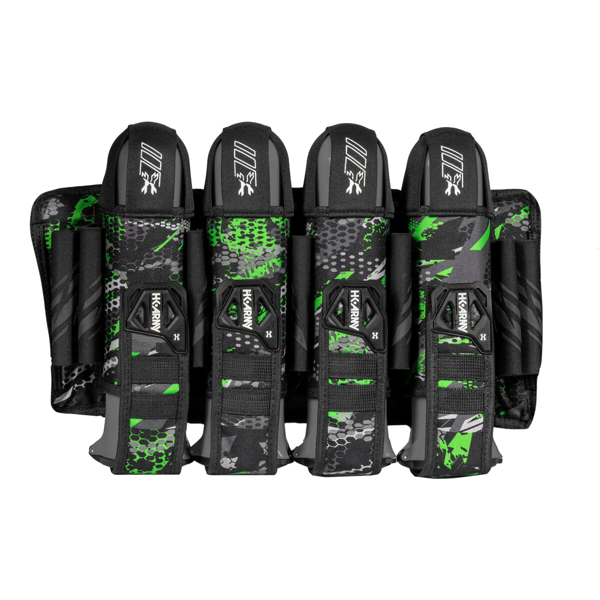 New HK Army Eject 4+3+4 Paintball Pod Harness / Pack - Electric Black/Green