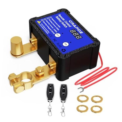 Kill Switch for Vehicle, Remote Battery Disconnect Switch 12V 24V 240A, Car