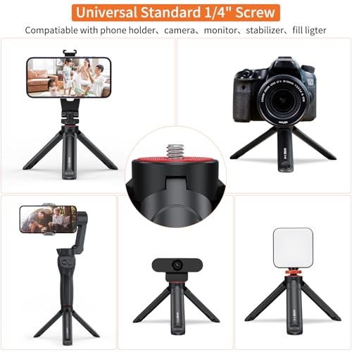 UURIG TP05 Extendable Mini Camera Tripod, Portable Selfie Stick Handle Grip
