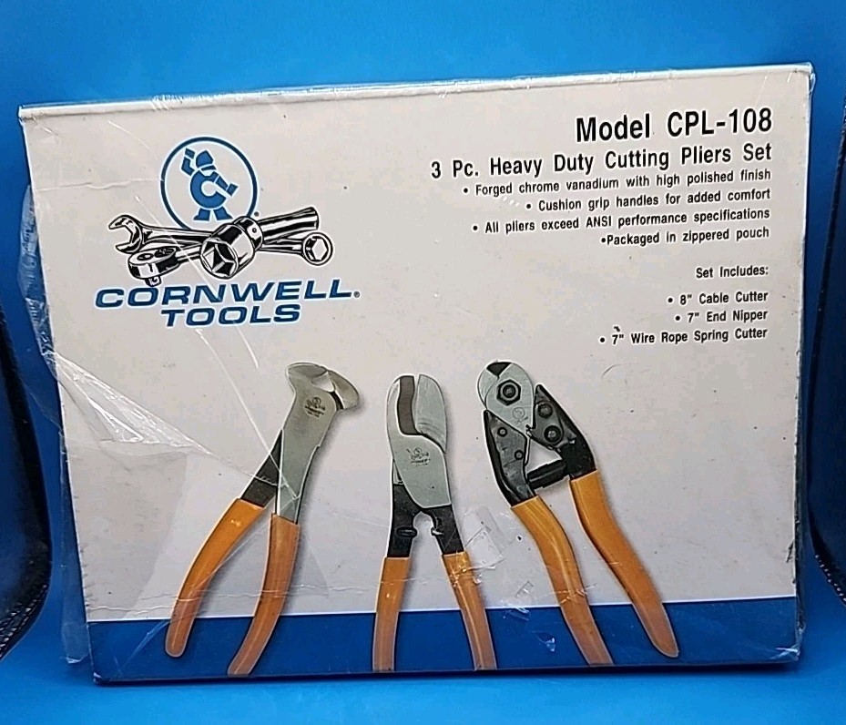 CORNWELL TOOLS Heavy Duty Cutting Pliers Set- New (Other) Cpl-108