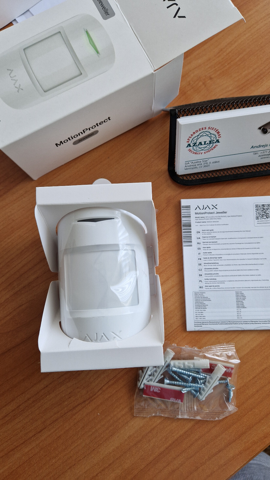 AJAX Wireless IR motion detector W/white
