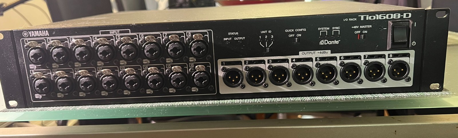 Yamaha TIO1608D Input Output Mixing Console Rack - USED - Untested - Powers on