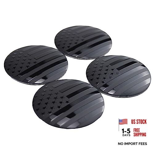 4X 56.5mm=2.24 inches Black American Flag 2.23 inches(56mm) U.S. Flag - Black