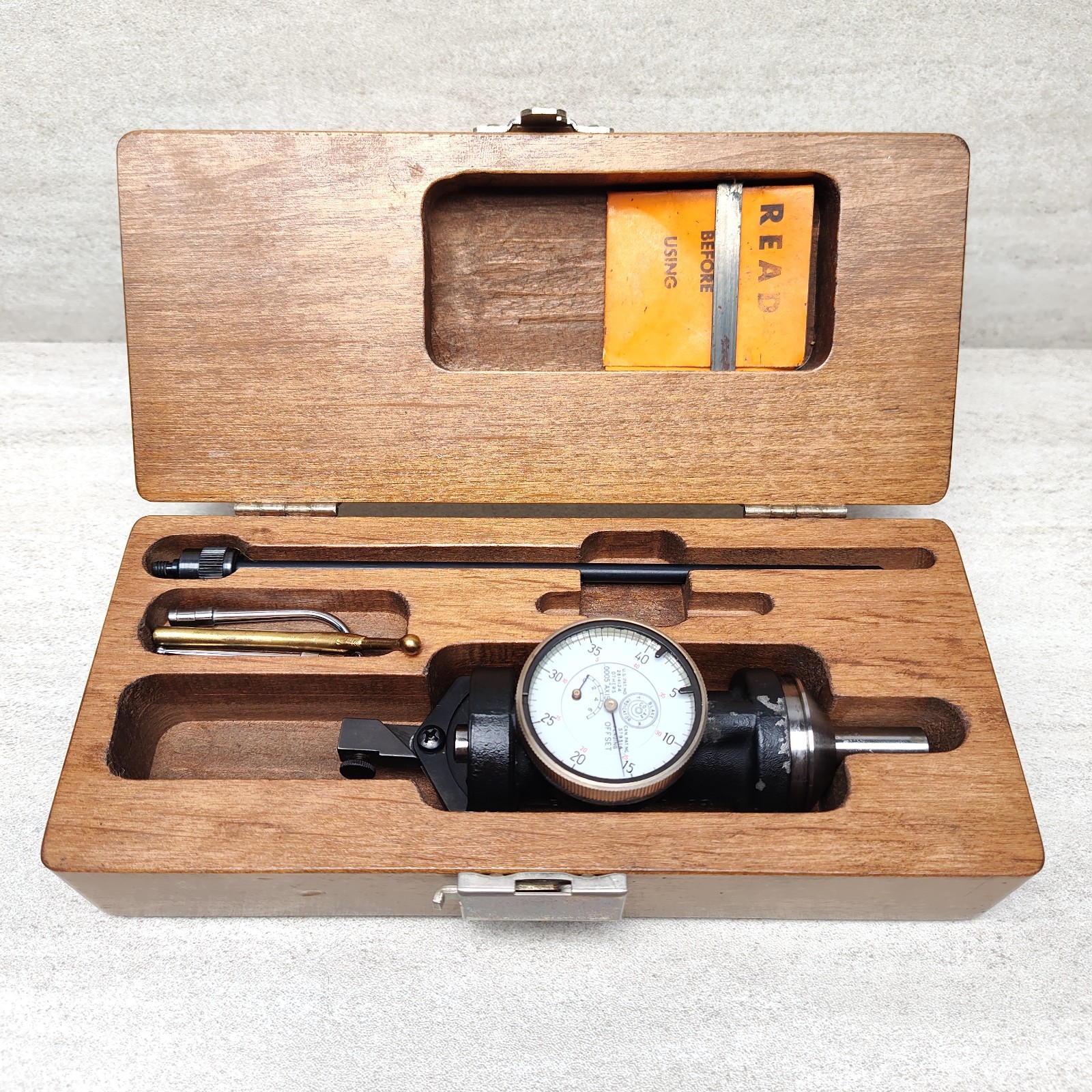 Blake Co-Ax Dial Precision Centering Indicator .0005" w/ Case & Accessories