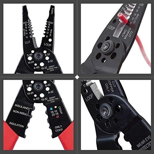 Professional 8-Inch Multi-Function Wire Stripper and Crimping Tool - Durable